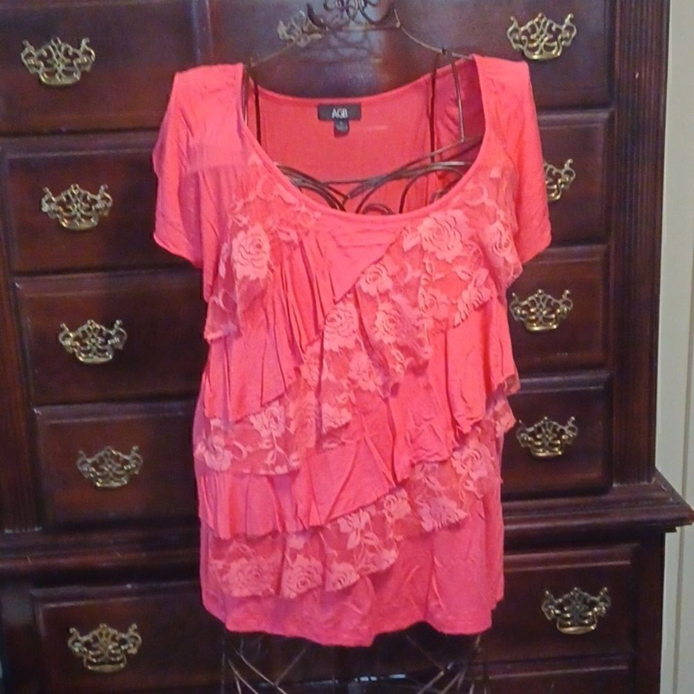 ARB Pink lace layered top